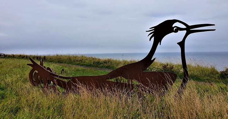 The Little Tern sculpture on the Durham Heritage Coast